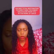 I DECREE TOTAL RESTORATION TO EVERYTHING THE ENEMY HAS STOLEN FROM YOU IN THE NAME OF JESUS