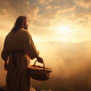 Jesus holding a basket of miracles!